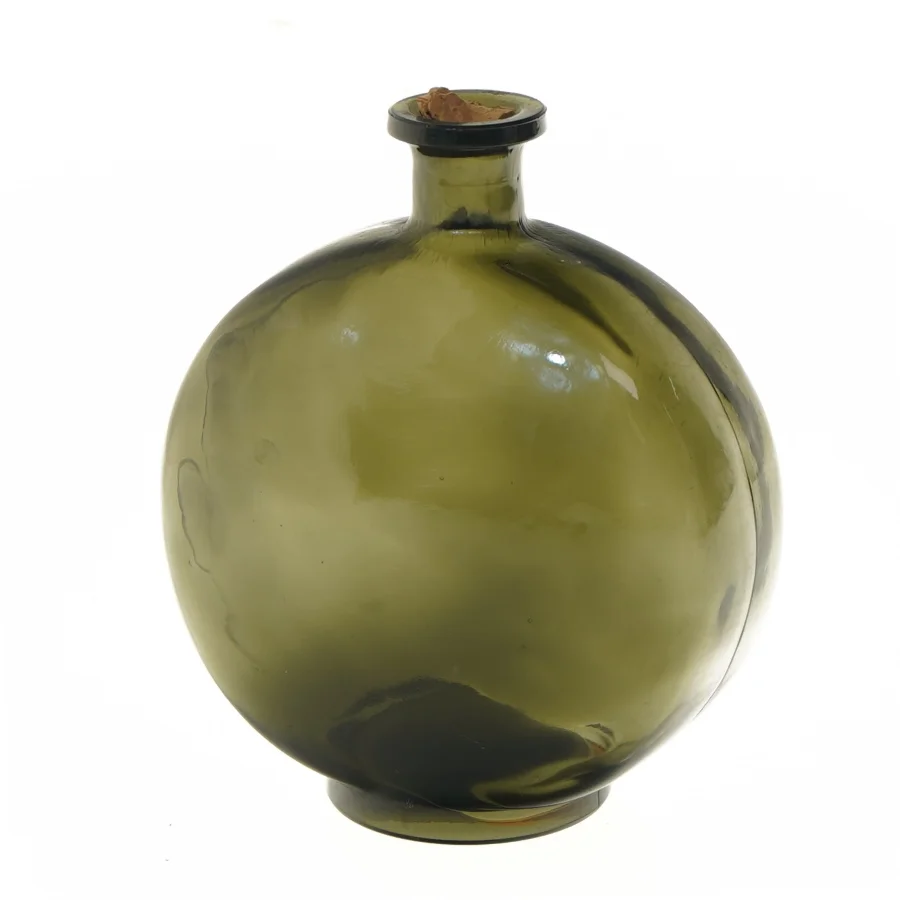 Rund glasflaske med prop (str. 17,5 cm)