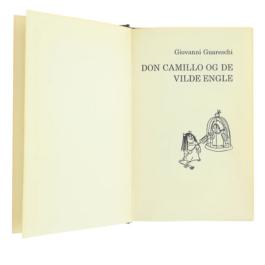 Antik bog med flot indbinding. Don Camillo og de vilde engle af Giovanni Guareschi (Bog)
