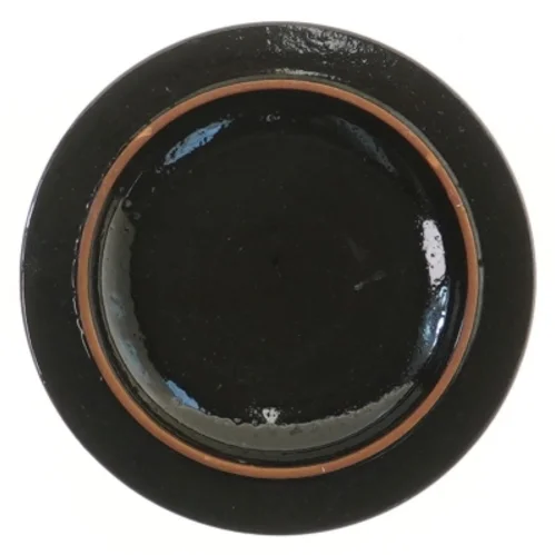 Keramisk låg med fiskemotiv (str. 14,5 cm)