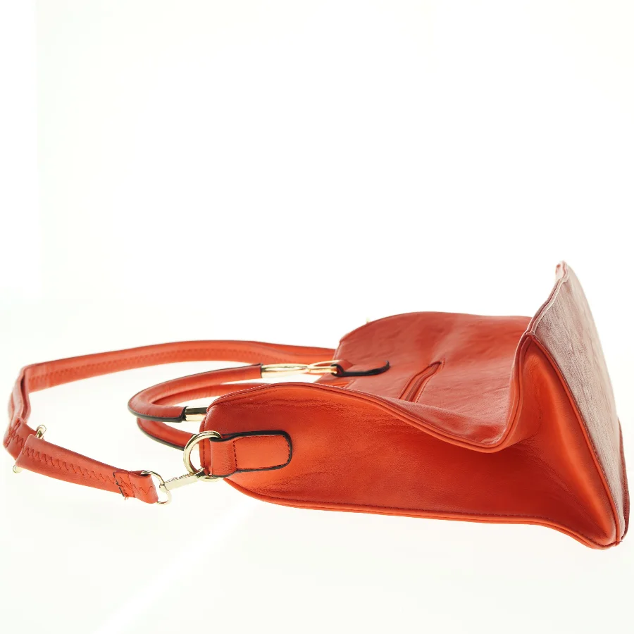 Orange skuldertaske (str. 37. x 25 cm)