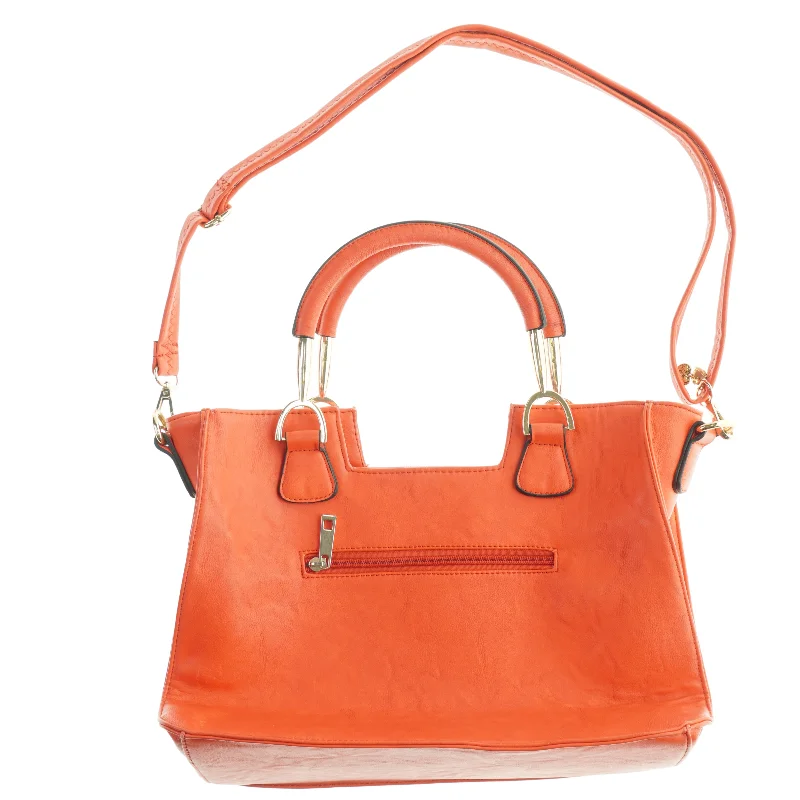 Orange skuldertaske (str. 37. x 25 cm)