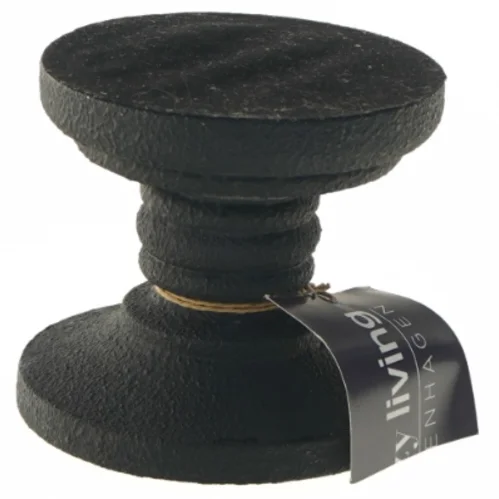 Ny vintage lysestage i mangotræ (str. 11,5 cm)