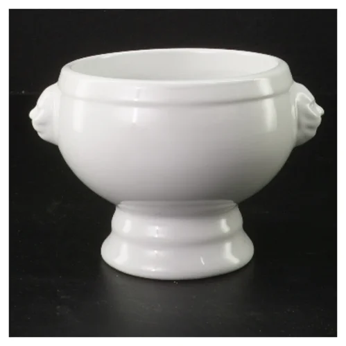 Hvid skål på fod (str. Ø 11 cm)