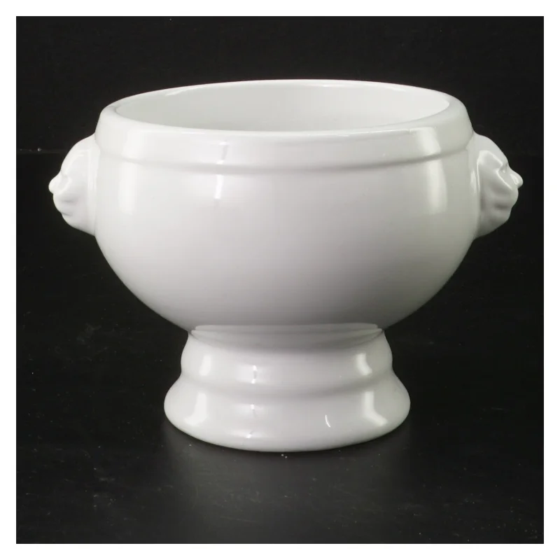 Hvid skål på fod (str. Ø 11 cm)