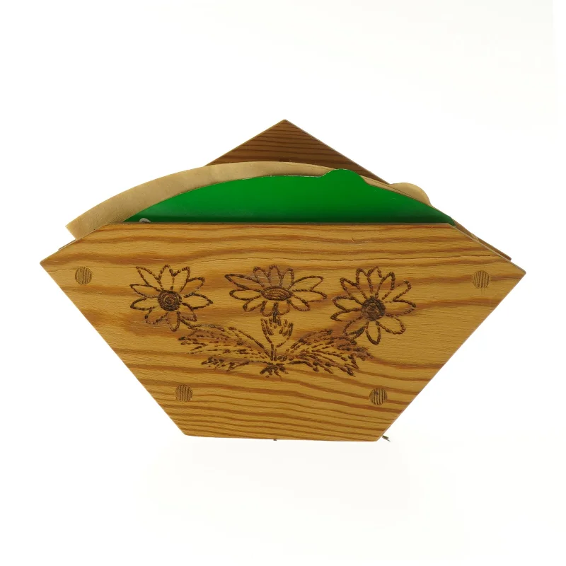 Træholder til kaffefiltre (str. 14,5x22x7 cm)