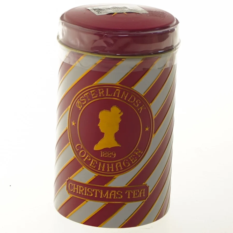 Uåbnet: Østerlandsk Copenhagen Christmas Tea Tin fra Østerlandsk Thehus (str. Ø 8,5x15 cm)