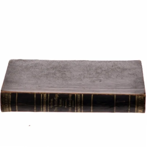 Antik bog med flot indbinding og gyldne bogstaver. Flot i reolen (Bog)