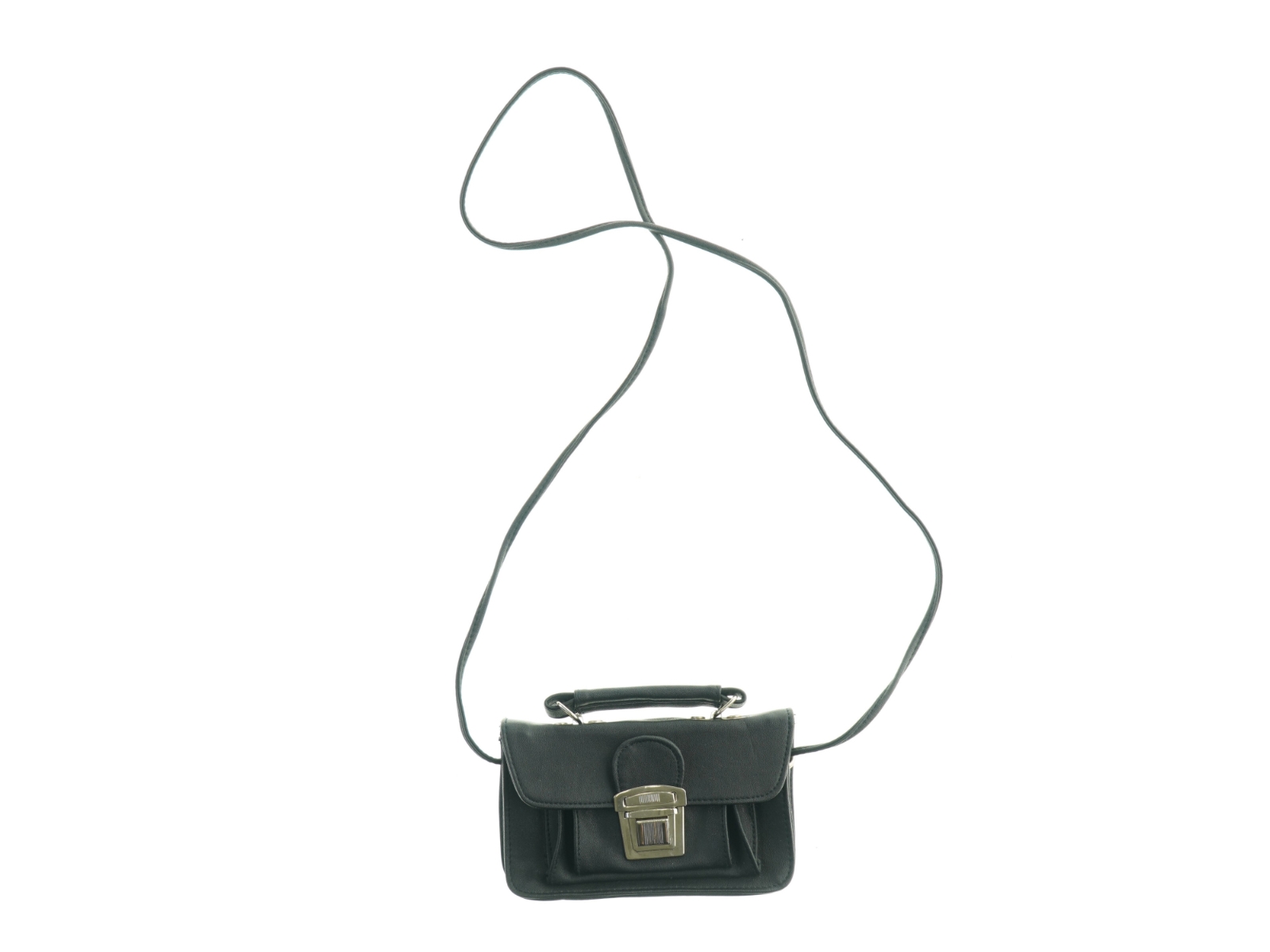 Sort skuldertaske (str. 17 x 10 cm)