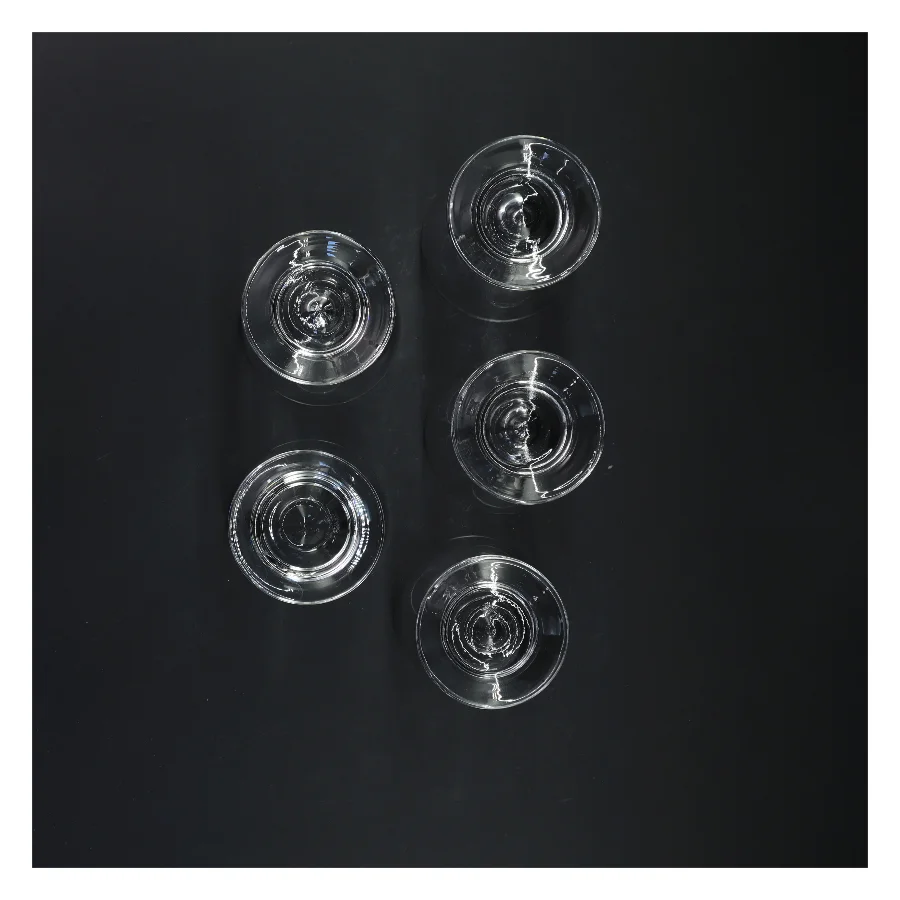 Sæt med 5 glas (str. 11,5x7,5 cm, 5 styk cm)