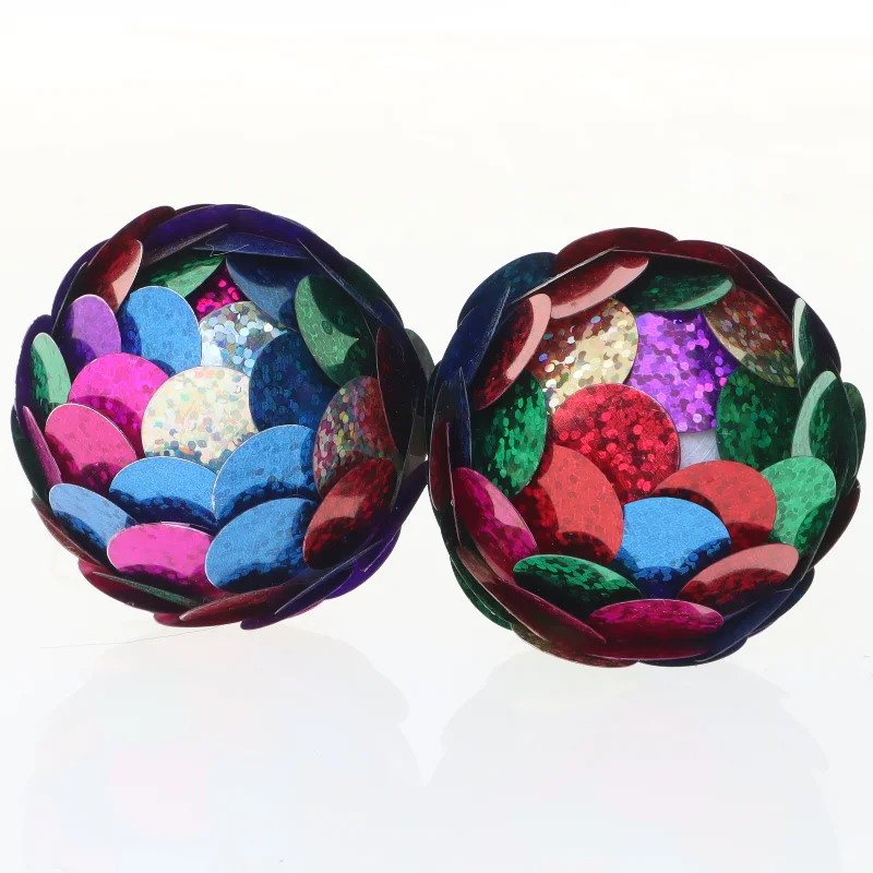 Dekorative kugler med glitteroverflade (str. Ø 5 cm)