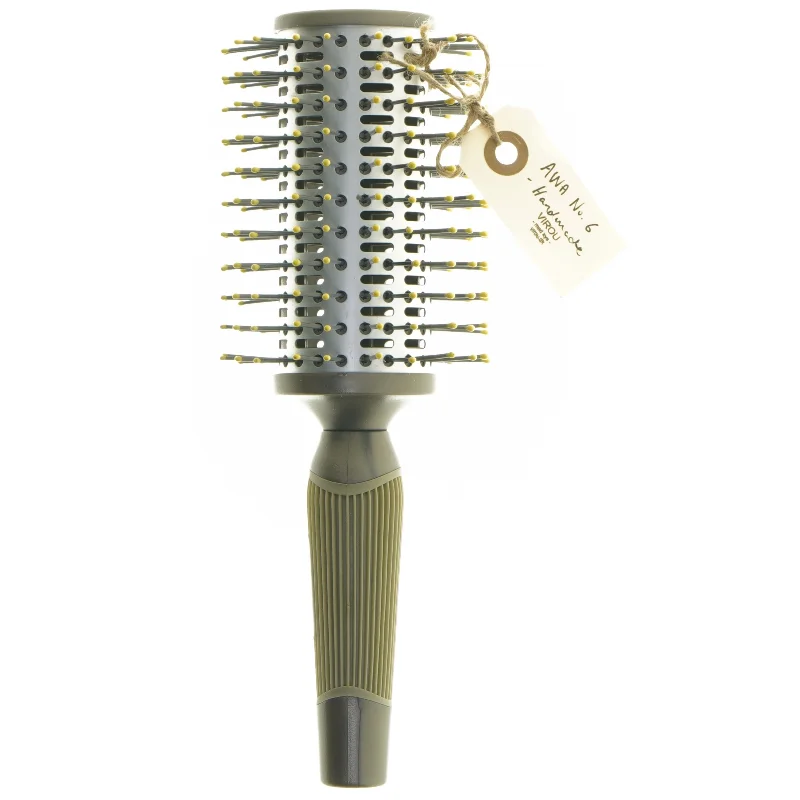 Helt ny rund frisør-hårbørste med håndtag (str. 25 cm)