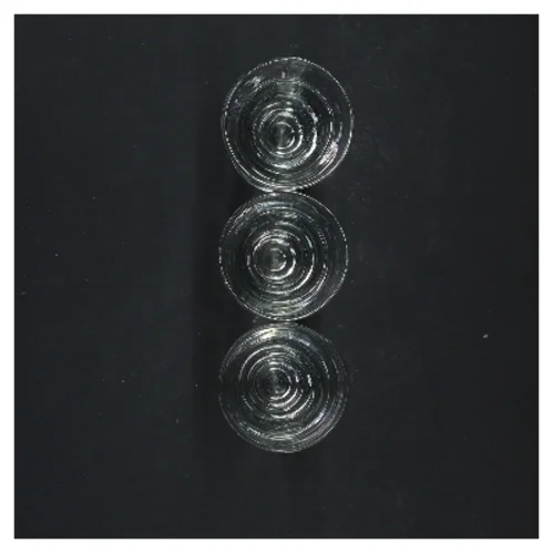 Sæt af tre små glas til shots eller snaps(str. 9x5,5 cm)