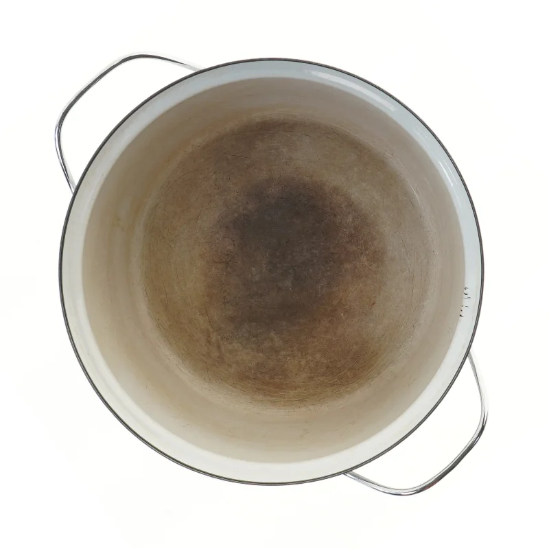 Stor Lotus Lyngby emaljegryde med låg og håndtag (str. Ø 27cm længde 13 cm)