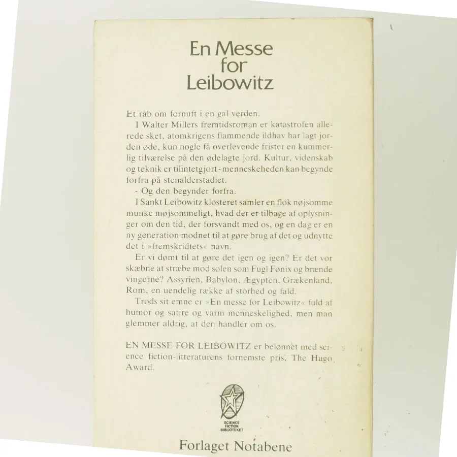 En Messe for Leibowitz af Walter M. Miller (Bog)