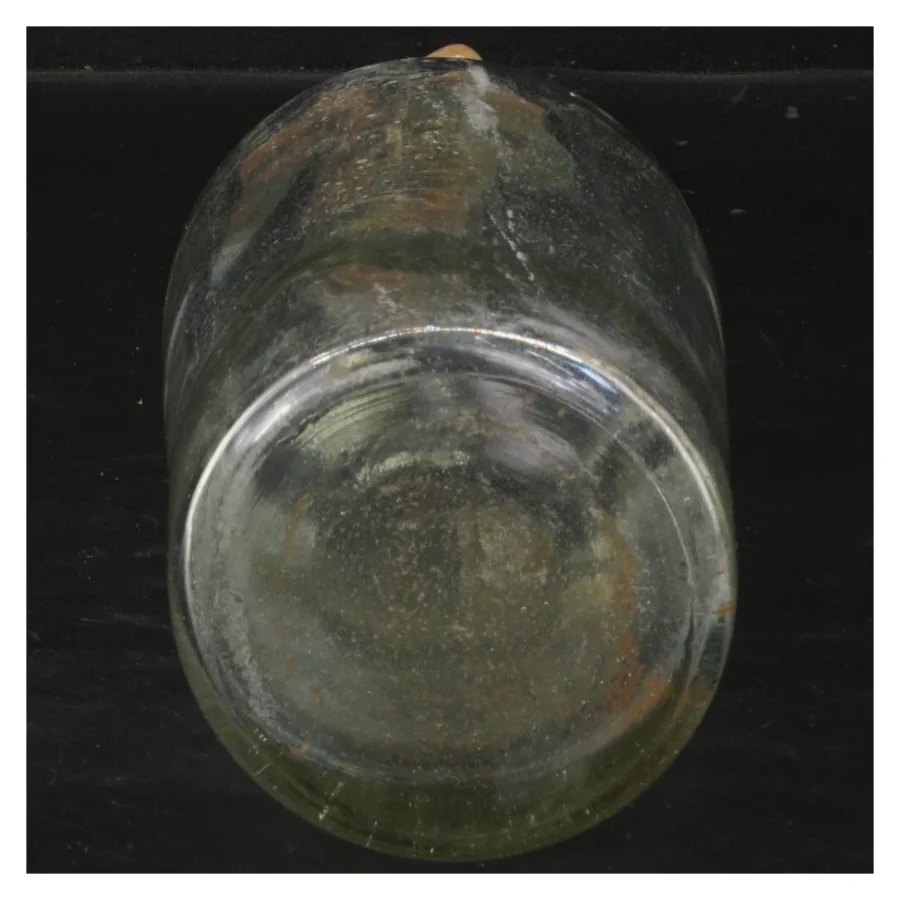 Flot glasflaske med korkprop-låg (str. 21 cm)