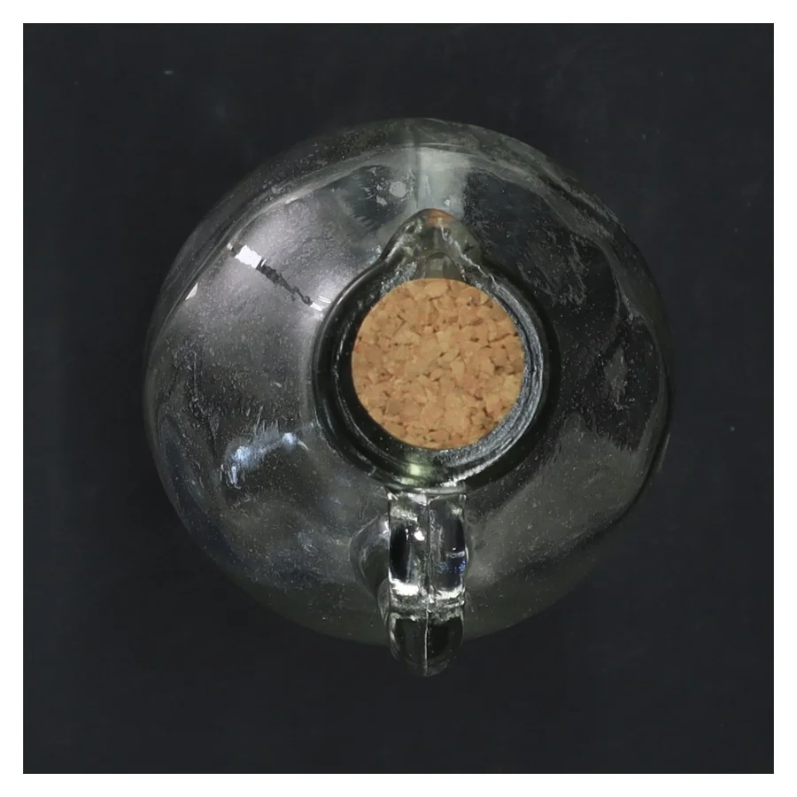 Flot glasflaske med korkprop-låg (str. 21 cm)