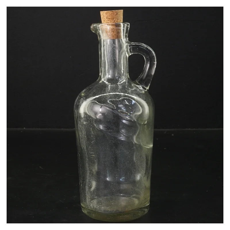 Flot glasflaske med korkprop-låg (str. 21 cm)
