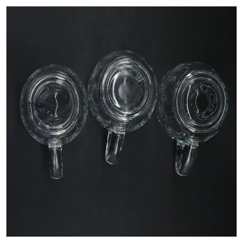 Sæt af 3 glas ølkrus (str. 12,5x9,5 cm)