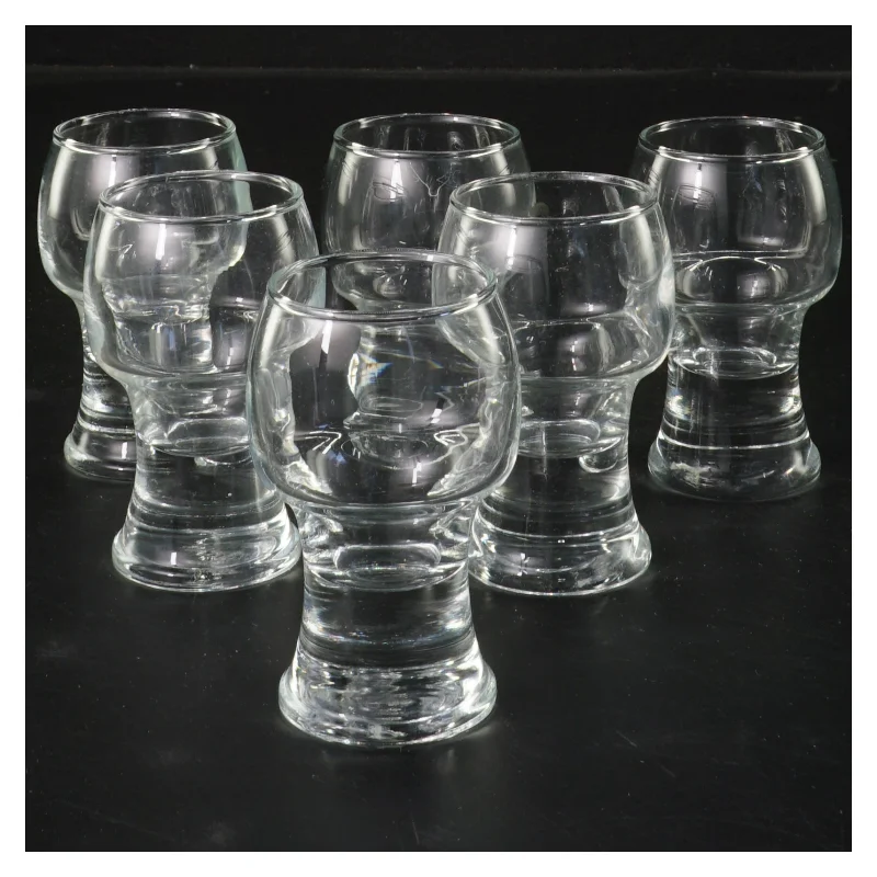 Sæt med 6 robuste glas (str. 6 stk Ø 4 cm længde 8 cm)