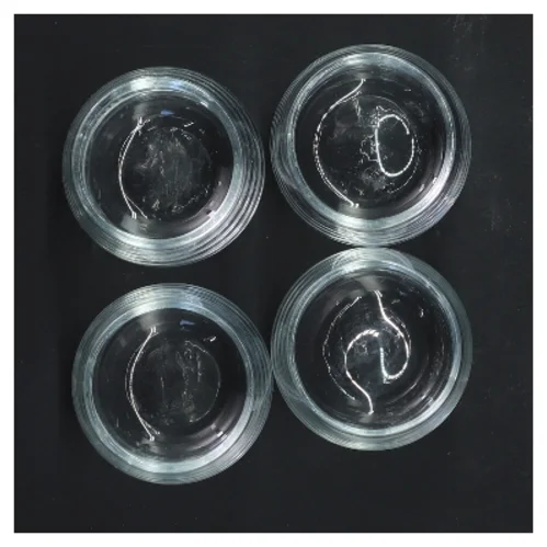 Sæt med 4 glas (8 glas i 2 annoncer)  (str. 4 stk Ø 4,5 cm længde 5,5 cm)