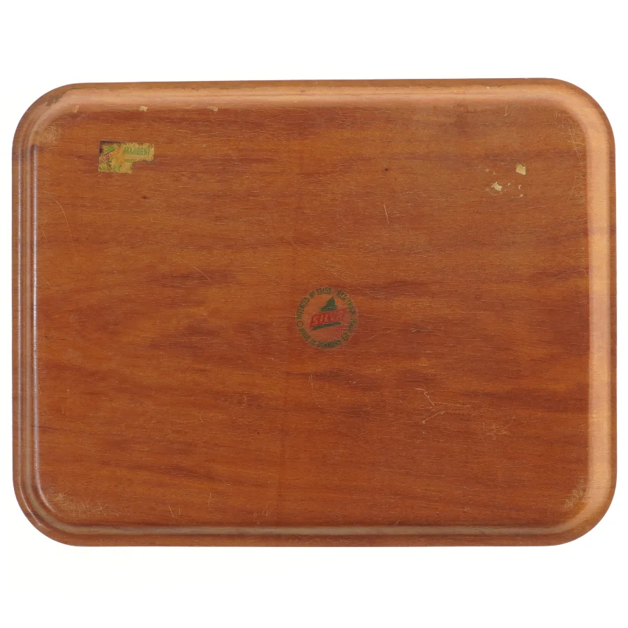 Serveringsbakke af mahogni træ (str. 48x37 cm)