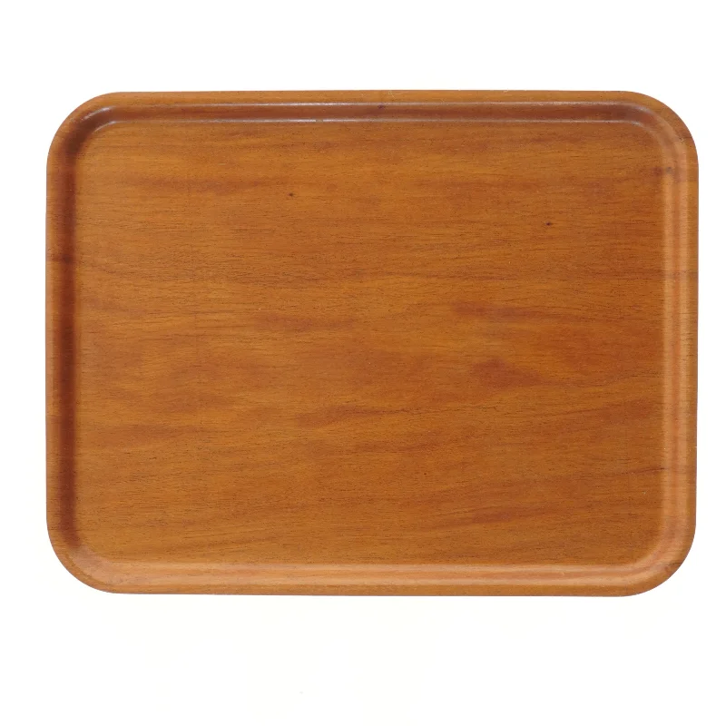Serveringsbakke af mahogni træ (str. 48x37 cm)