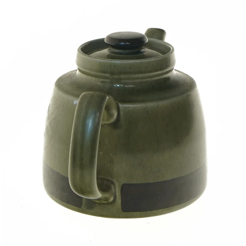 Grøn keramik tekande fra Rörstrand (str. Ø 15,5x13,5 cm)