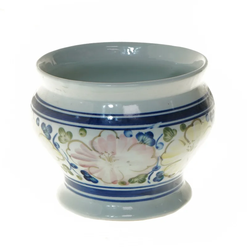 Dekorativ og smuk vase med blomstermønster (str. Ø 17,5x14 cm)