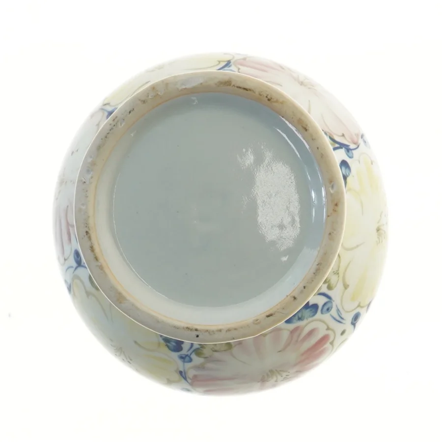 Dekorativ og smuk vase med blomstermønster (str. Ø 17,5x14 cm)