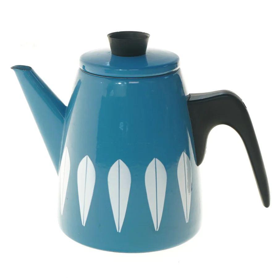 Lotus Lyngby Blå kaffekande med låg (str. Ø 10 cm længde 17 cm)