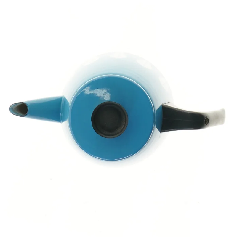 Lotus Lyngby Blå kaffekande med låg (str. Ø 10 cm længde 17 cm)