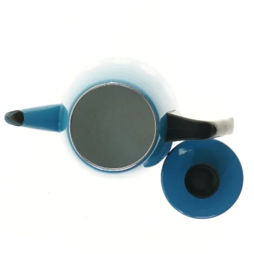 Lotus Lyngby Blå kaffekande med låg (str. Ø 10 cm længde 17 cm)