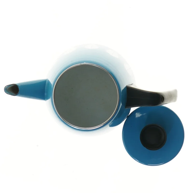 Lotus Lyngby Blå kaffekande med låg (str. Ø 10 cm længde 17 cm)