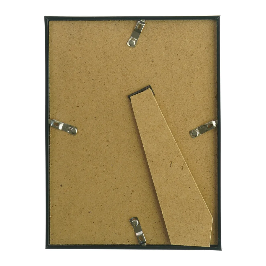 Billedramme med glas og tekst (str. 23,5 x. 17,5 cm)