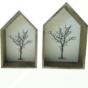 Træ hus dekoration (str. H. 30-35 cm. b 19-23 cm)