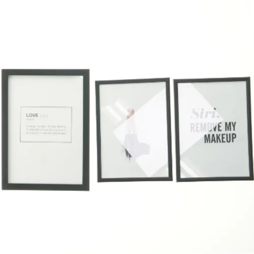 Rammer med dekorative billeder (str. 22,5 x 16,5 cm)