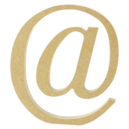 Kork @-tegn dekoration (str. 12 x 13 cm)