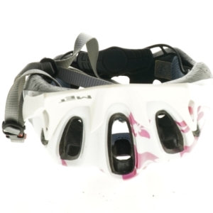 Cykelhjelm med pink blomstermønster (str. 52-57 cm)