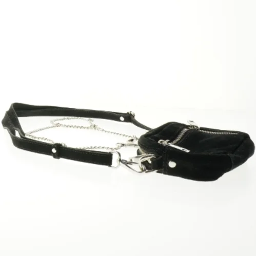 NUNOO - Sort fløjls skuldertaske fra Nunoo (str. 18 x 12 cm)