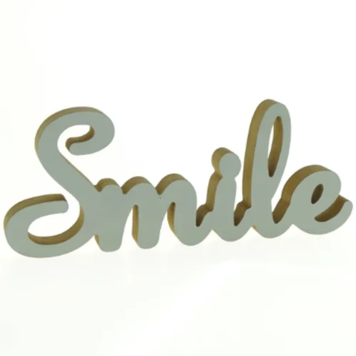 Dekorativt 'smile' skilt