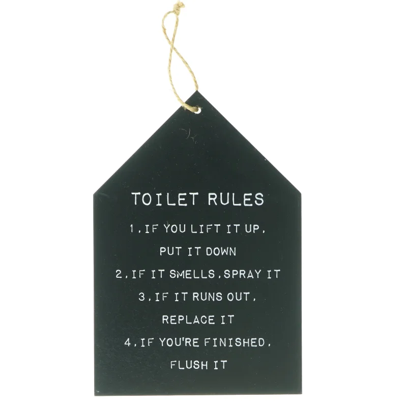 Dekorativ skiferplade med tekst (str. 25 x. 17 cm)