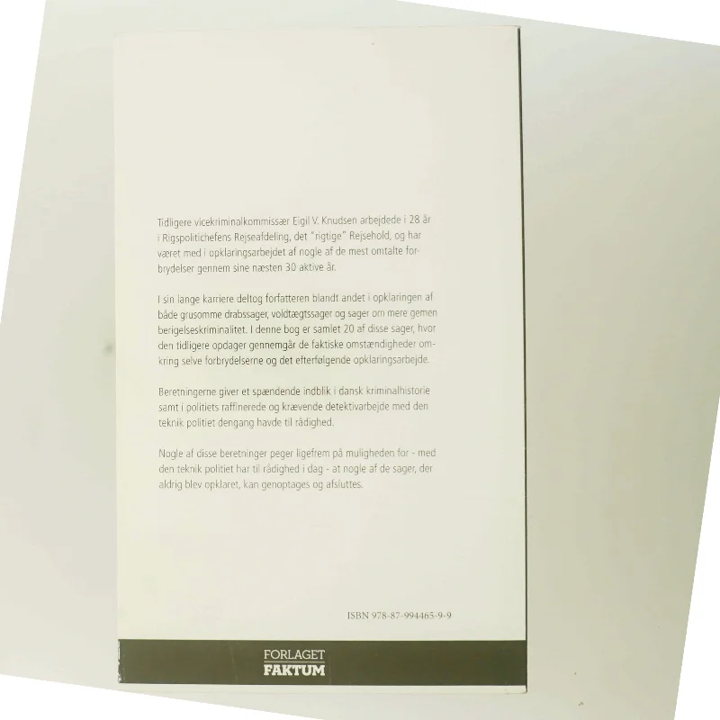 Biografi, 'Rejseholdet rykker ud' af Eigil V. Knudsen fra Forlaget Fakta