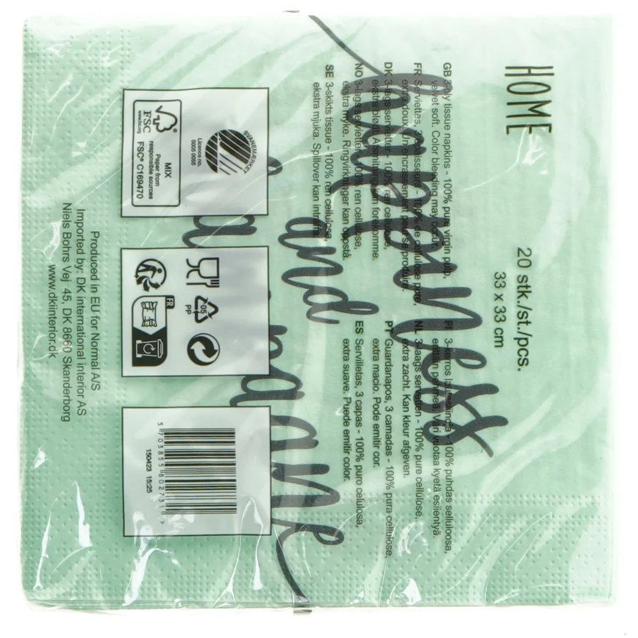 Servietter med tekst (str. 33 x 33 cm)