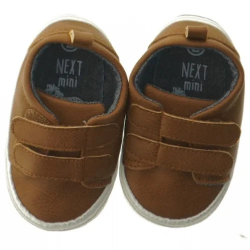 Brune børnesko med mønster (str. 2 år)