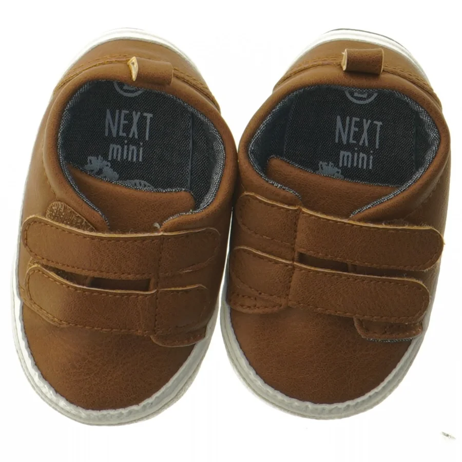 Brune børnesko med mønster (str. 2 år)