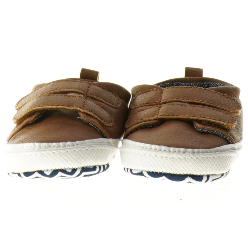 Brune børnesko med mønster (str. 2 år)