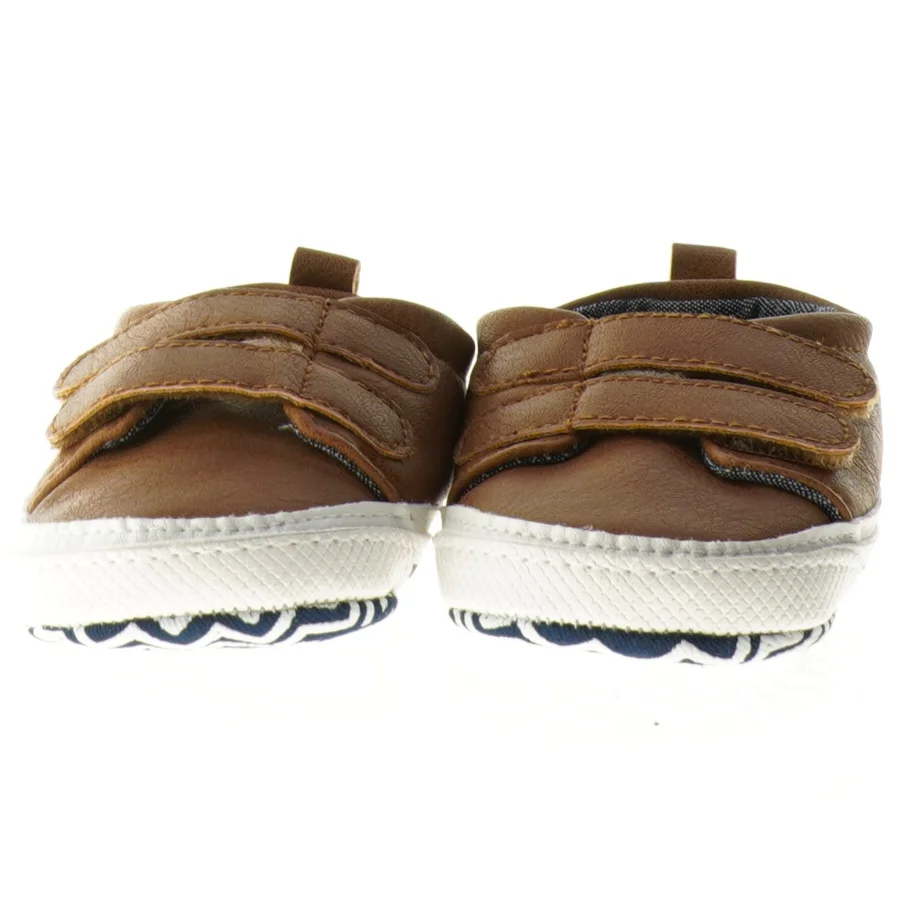 Brune børnesko med mønster (str. 2 år)