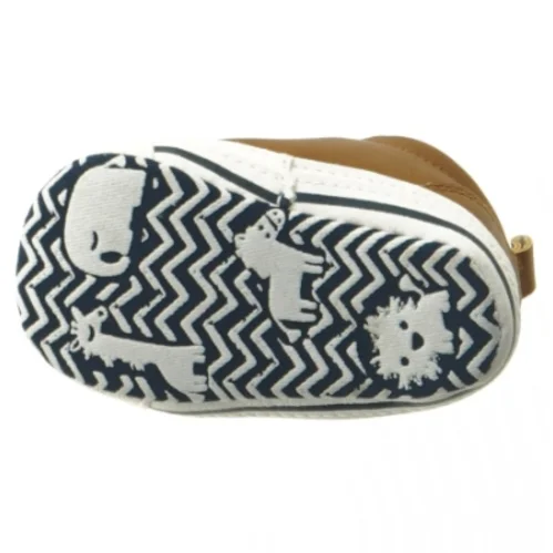 Brune børnesko med mønster (str. 2 år)