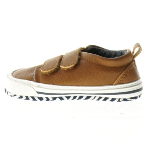 Brune børnesko med mønster (str. 2 år)