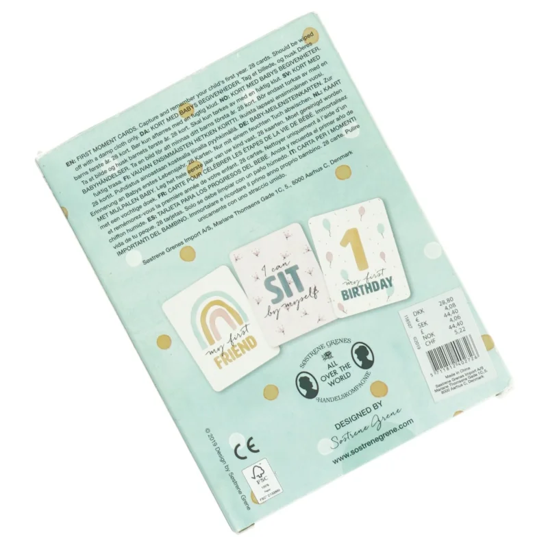 Milestone Babykort fra Søstrene Grene (str. 15 x 11 cm)